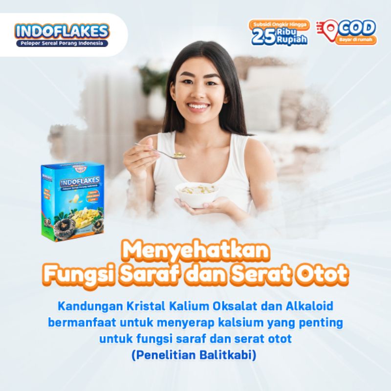 

Indoflakes Sereal Porang Menguatkan Serat Otot dan Fungsi Syaraf