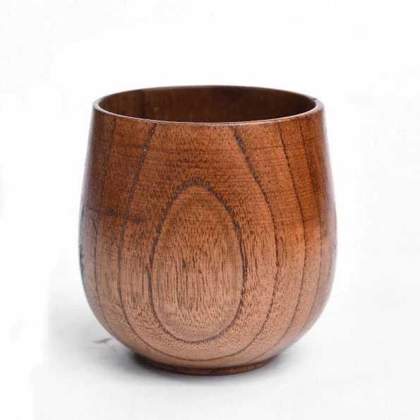 Gelas Kayu Wooden Natural Cup - CLO470 - Brown