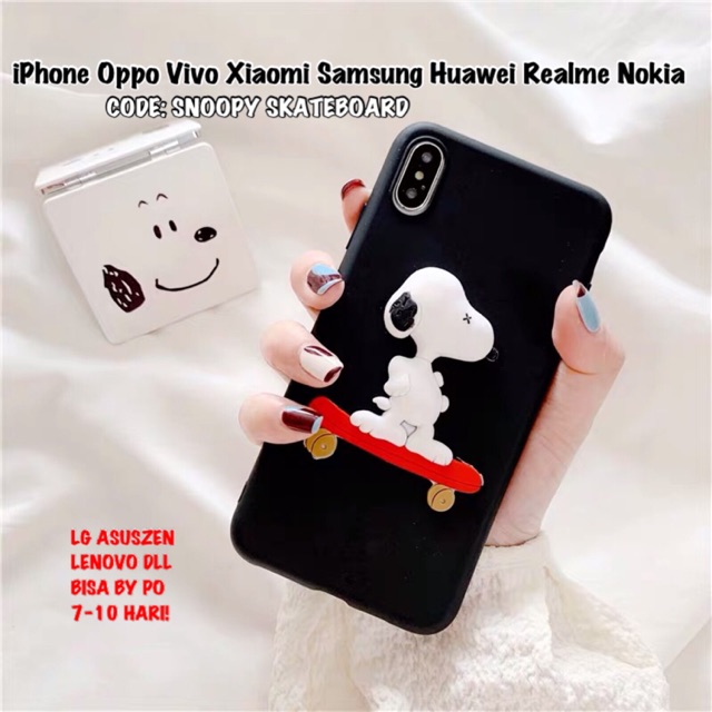 Snoopy Skateboard Case ALL PHONE TYPES Cute Case 3D Realme 9 Pro Plus 8 7 6 5 4 3 2 C31 C35 C11 C17 C15 C21 C25 C20 Gt Master Neo 2 8i Narzo 20 30a 50 X XT 5i 7i