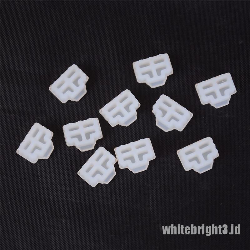&lt; White3 &gt; 10Pcs Plug Pelindung Port Ethernet RJ45 Anti Debu