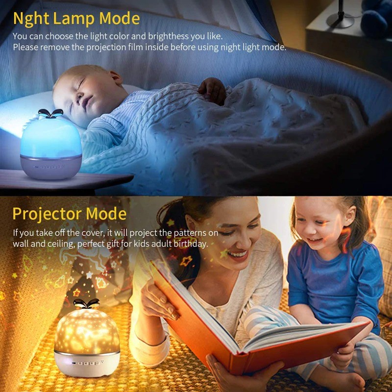 COD Speaker Bluetooth Dengan Lampu Tidur Proyektor Dan Remote