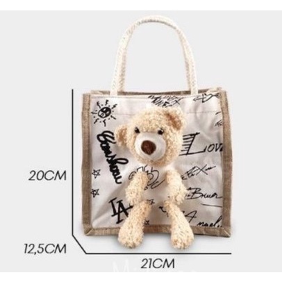 [MS108] TSS 05 - TAS BONEKA BERUANG 3D / TAS IMPOR MURAH / TAS MOTIF BONEKA BERUANG BEAR