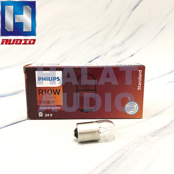 Bola Lampu Halogen Standard Original Philips R10W 10 Watt 24V 24 Volt