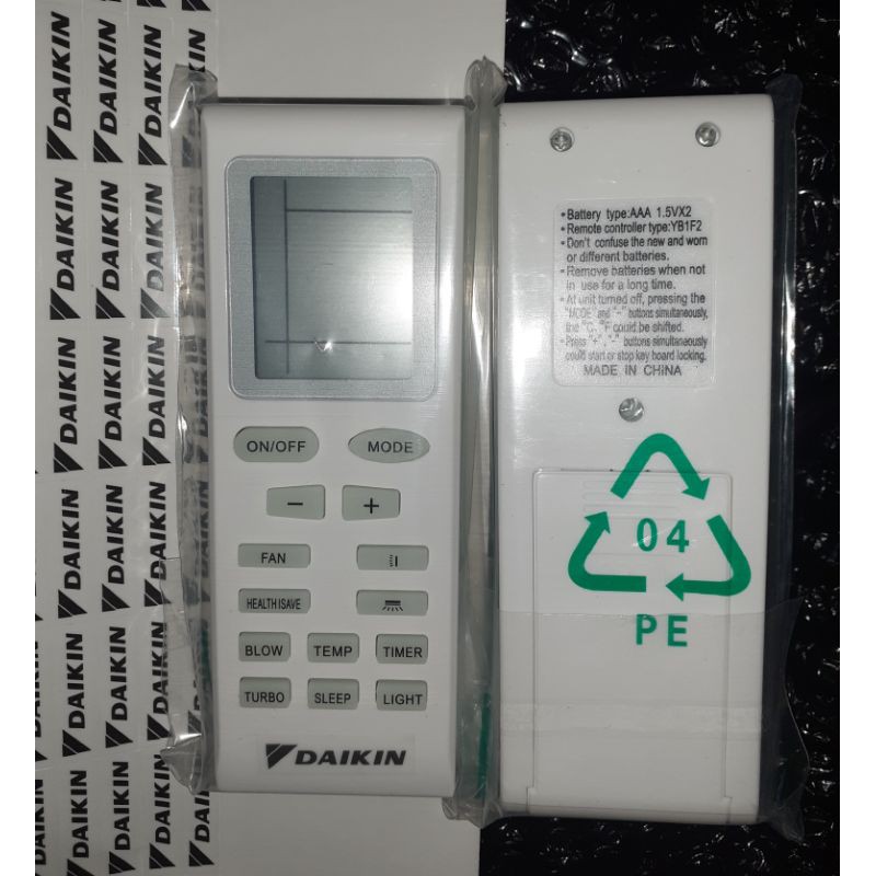 REMOTE AC SPLIT DAIKIN STANDAR ARC467A1 type remote YB1F2