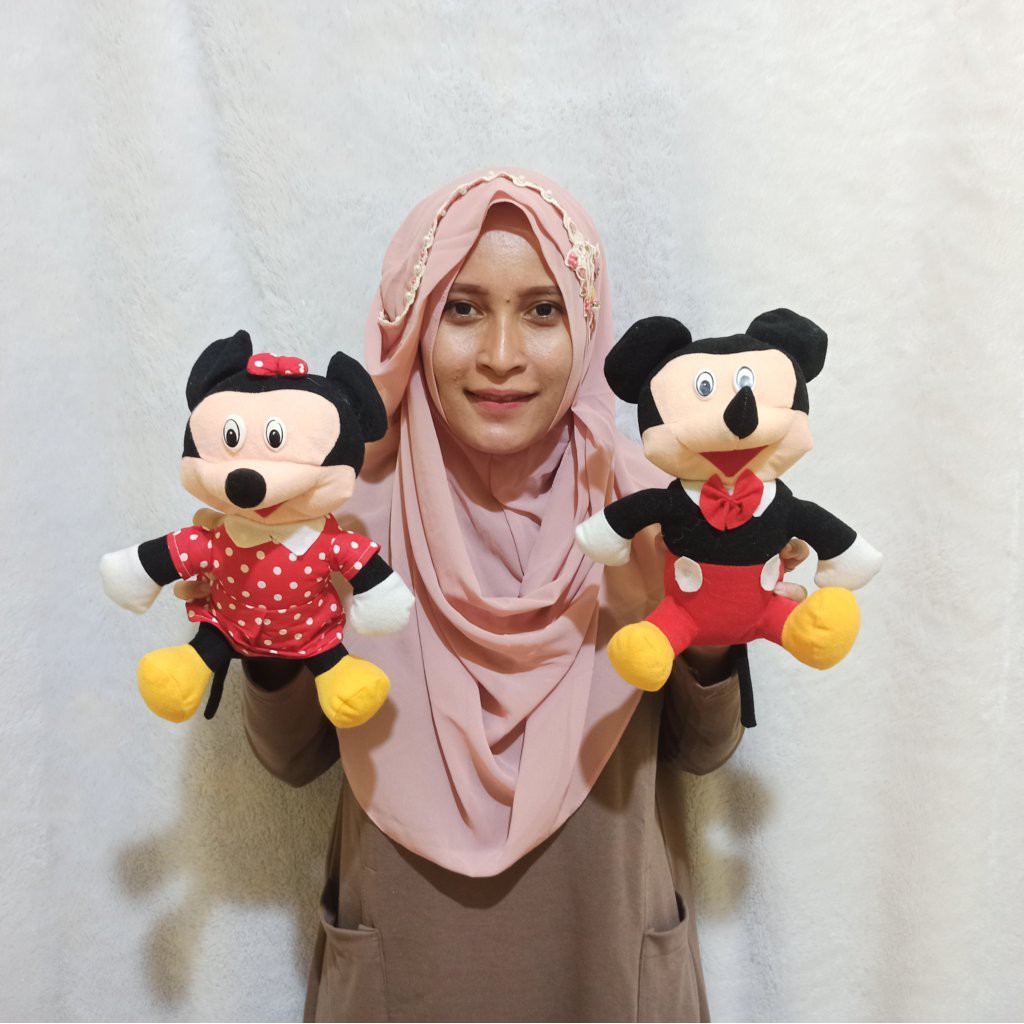 Boneka SEPASANG Mickey &amp; Minnie mouse S