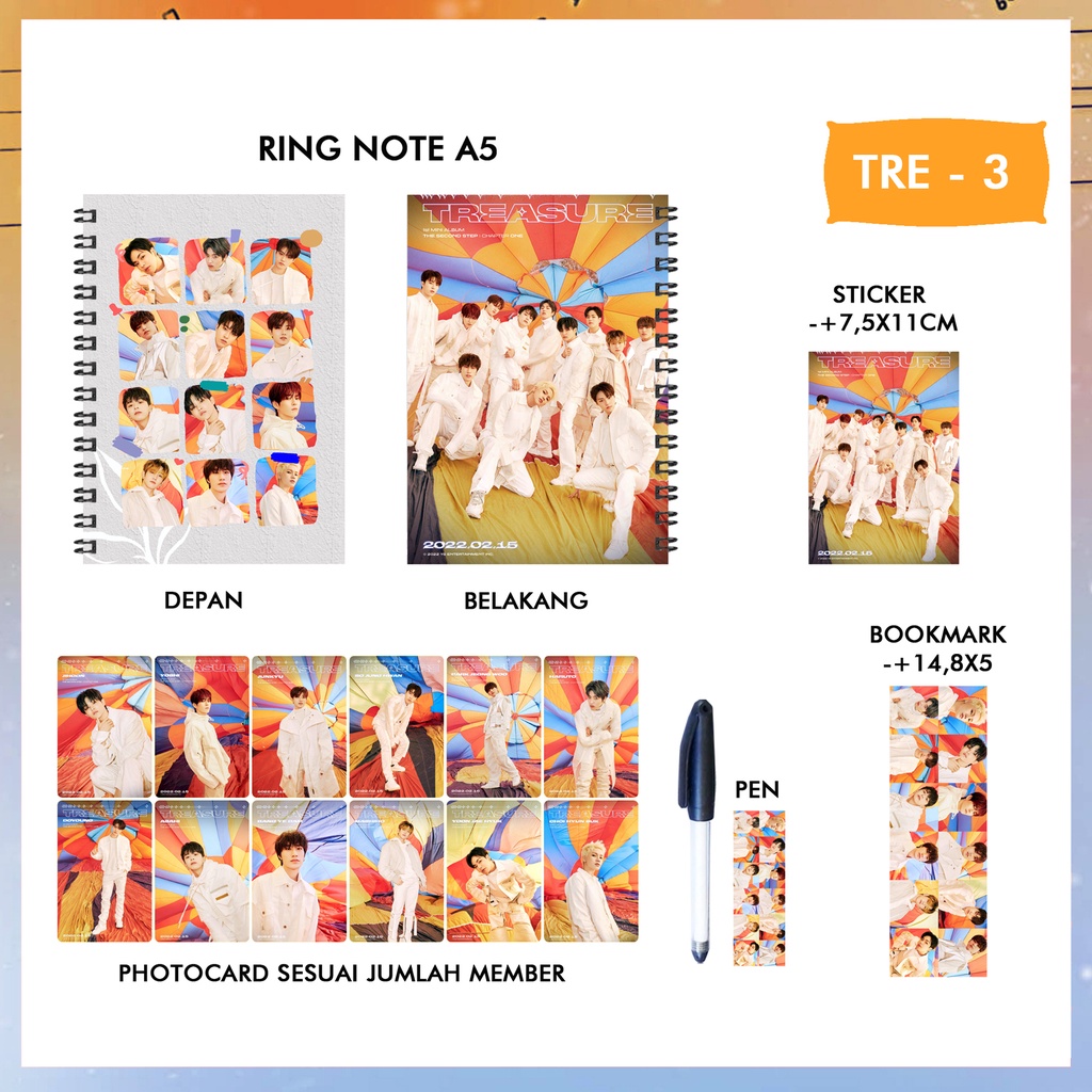 Ready Stok - Custom Buku/Note BOY KPOP - SEVENTEEN/STRAYKIDS/TREASURE