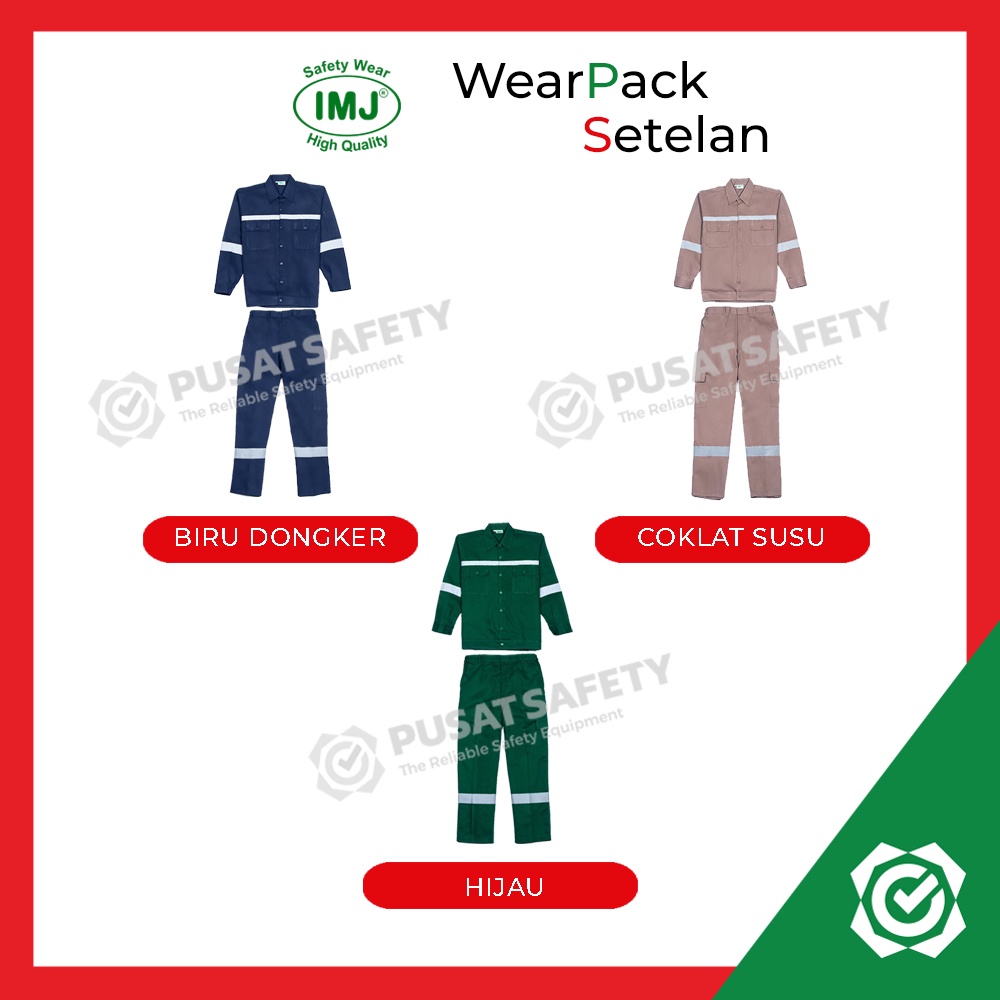 Wearpack Setelan Safety Baju Celana Proyek IMJ Jumbo 3XL-6XL