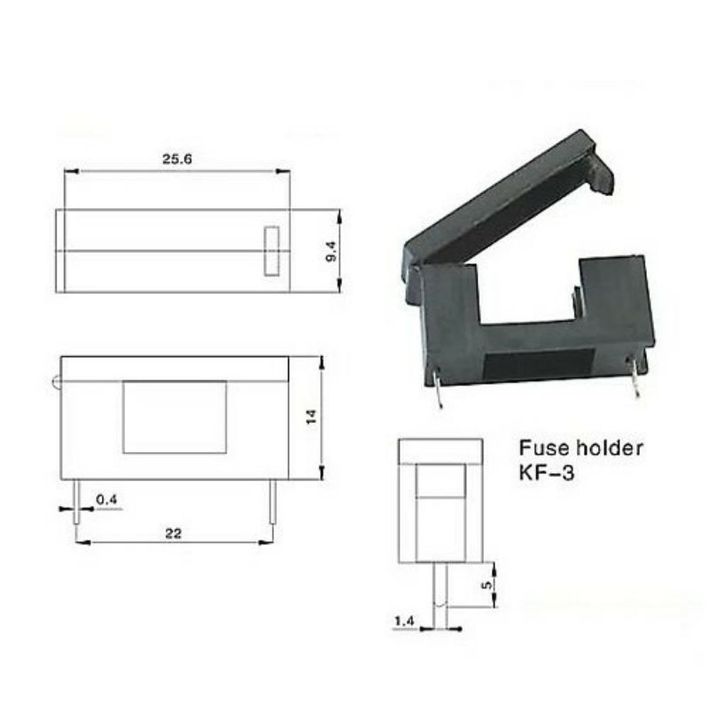 fuse holder 5x20 fuse bok skring tancap