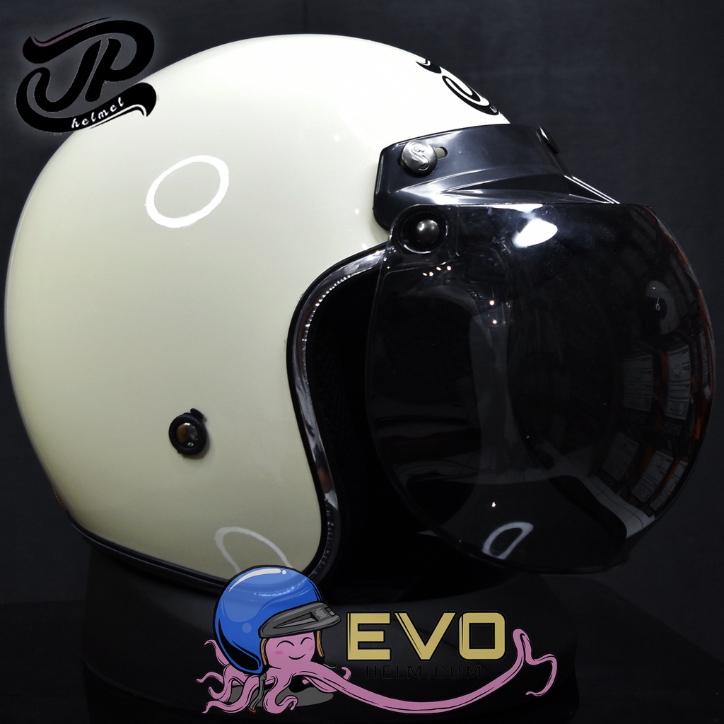 HELM BOGO JP NEW BIGIE_SOLID - CREAM SCOOPY GLOSS/BLACK