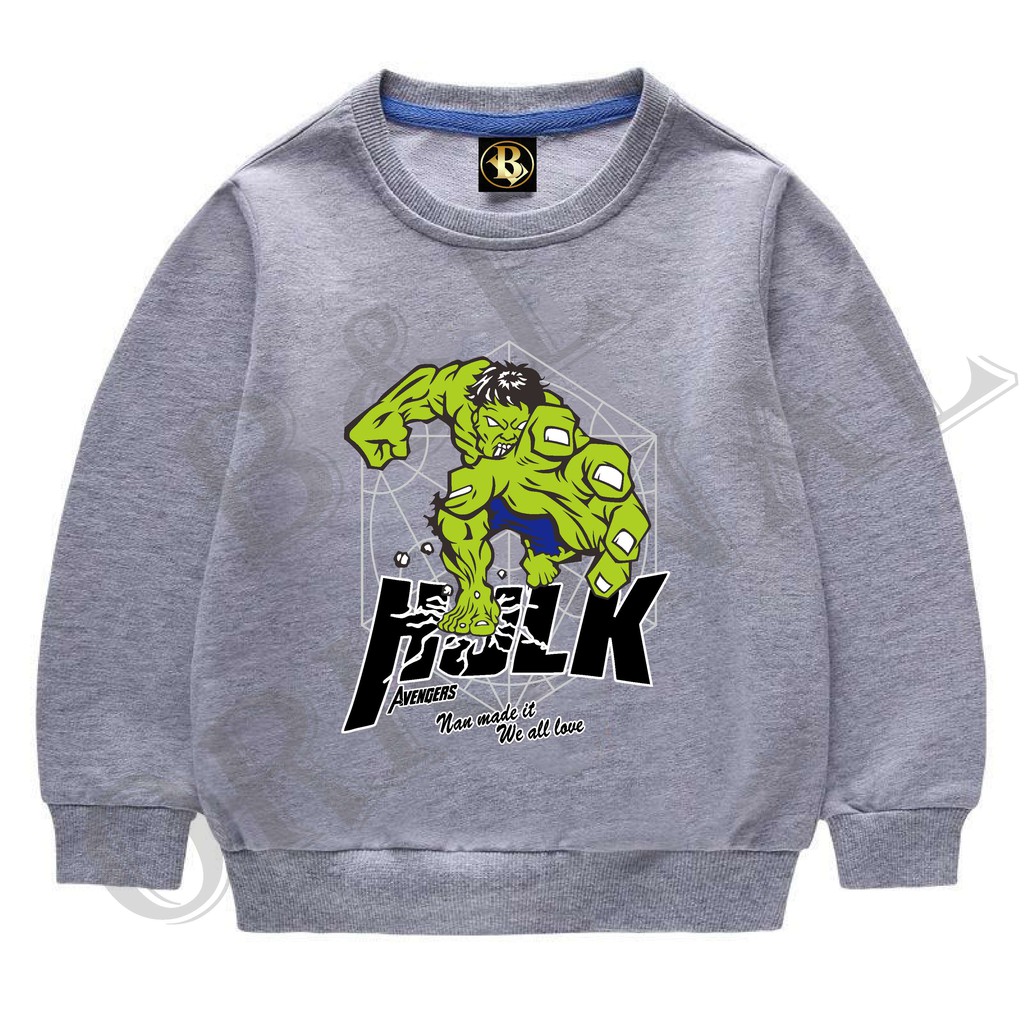 BS//COD//BAJU KAOS ANAK ANAK HULK/TANGAN PANJANG GOOD QUALITY