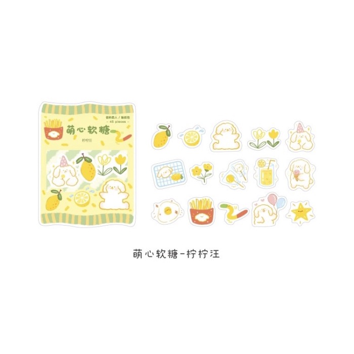 

45 Pcs Sticker Aesthetic - 71 Dekorasi Planner Scrapbook CUTE HEART - Ning ning wang