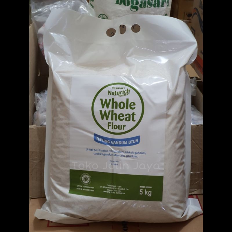 

(Khusus instant) 5kg tepung gandum utuh Bogasari Naturich