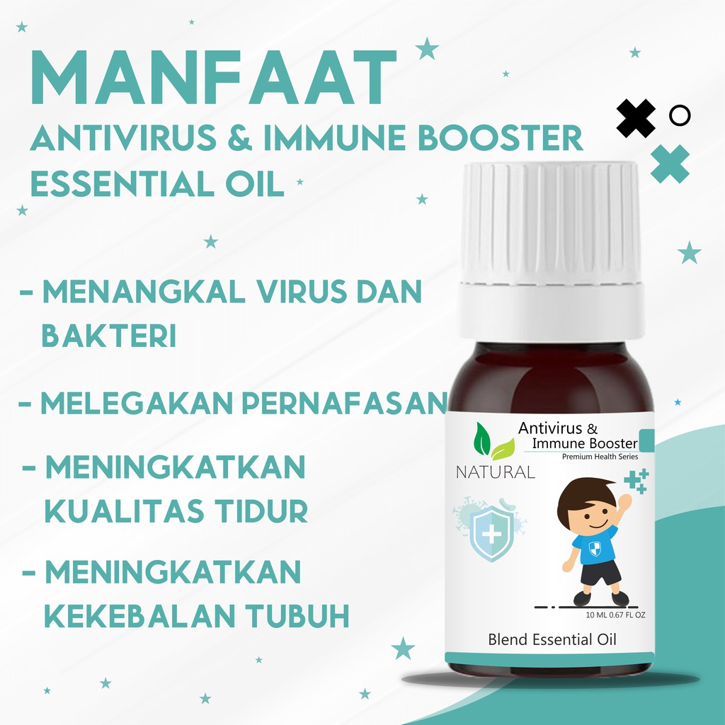 Natural Botanica Antivirus &amp; Immune Booster Essential Oil Pure Minyak Esensial Diffuser Humidifier