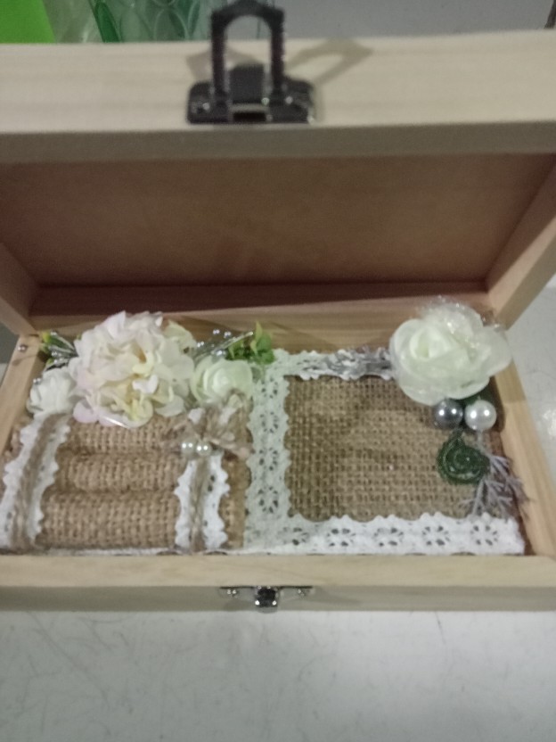 Promo Murah Souvenir Kado Unik Kotak Mahar Cincin / Uang / Emas / Gelang Rustic Artificial