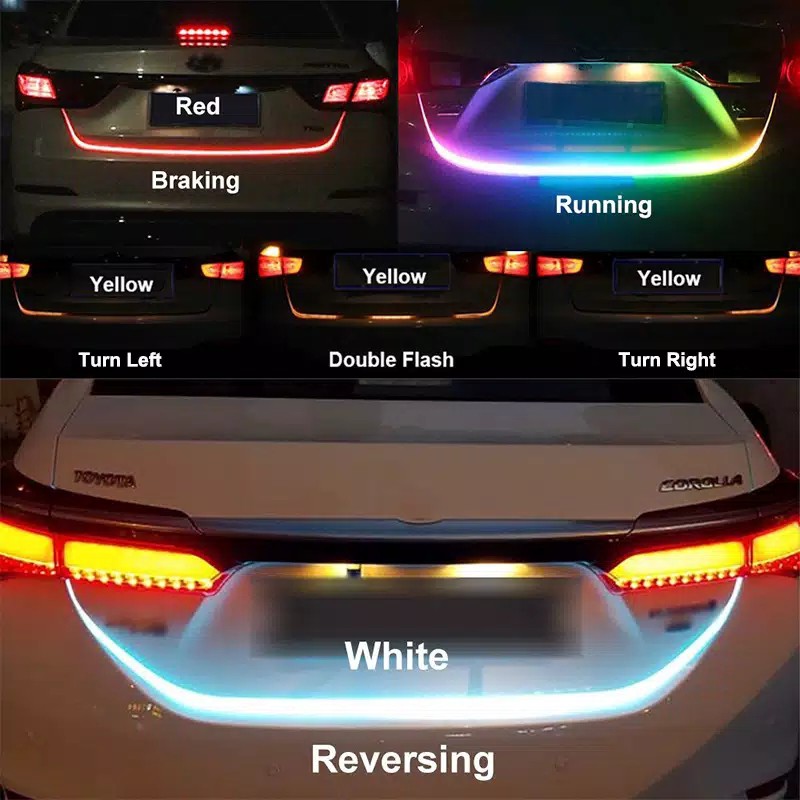 LAMPU LED BAGASI MOBIL LED, TAIL TRUNK RGB 120CM