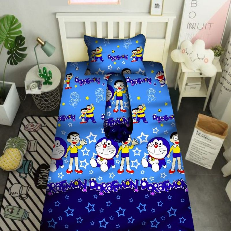 Sprei 120x200 Single Bed Doraemon Sudut Karet