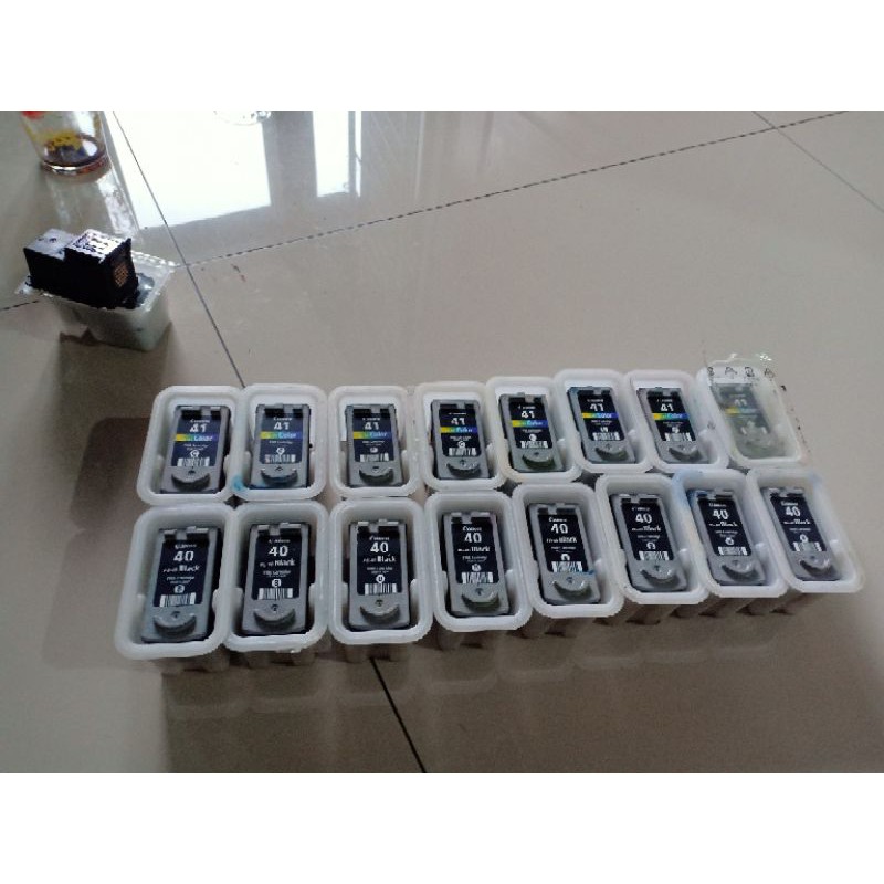 Catridge canon 40 41kosongan virgin satu paket blak dan color