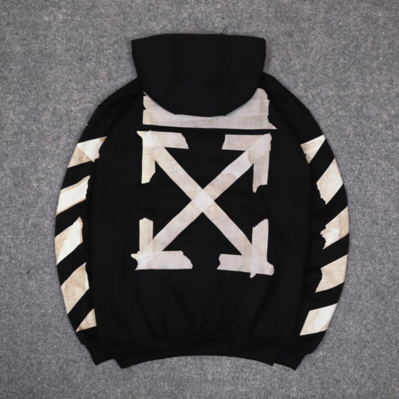 READY!!! SWEATER HOODIE OFF WHITE TAPE ARROW PREMIUM HIGHT QUALITY FULLTAG&amp; LEBEL