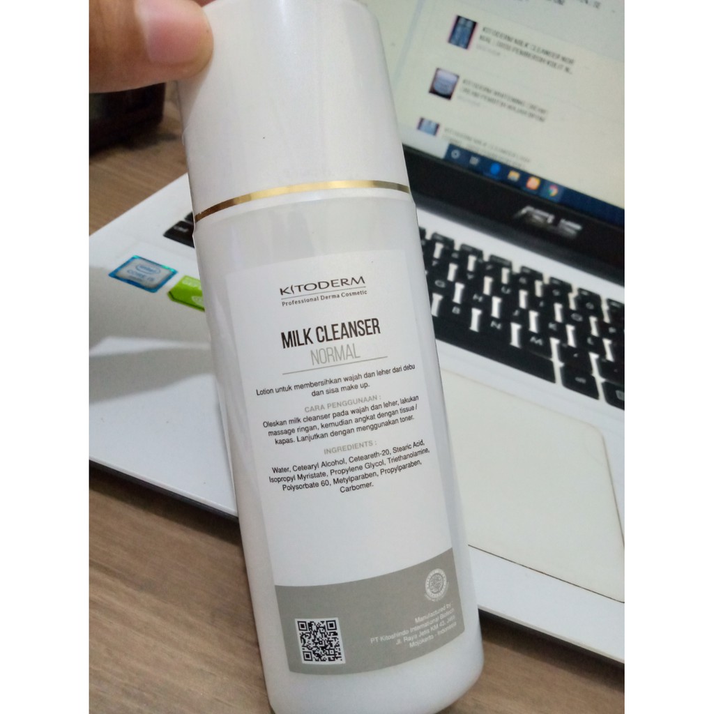 KITODERM MILK CLEANSER NORMAL | SUSU PEMBERSIH KULIT NORMAL BPOM