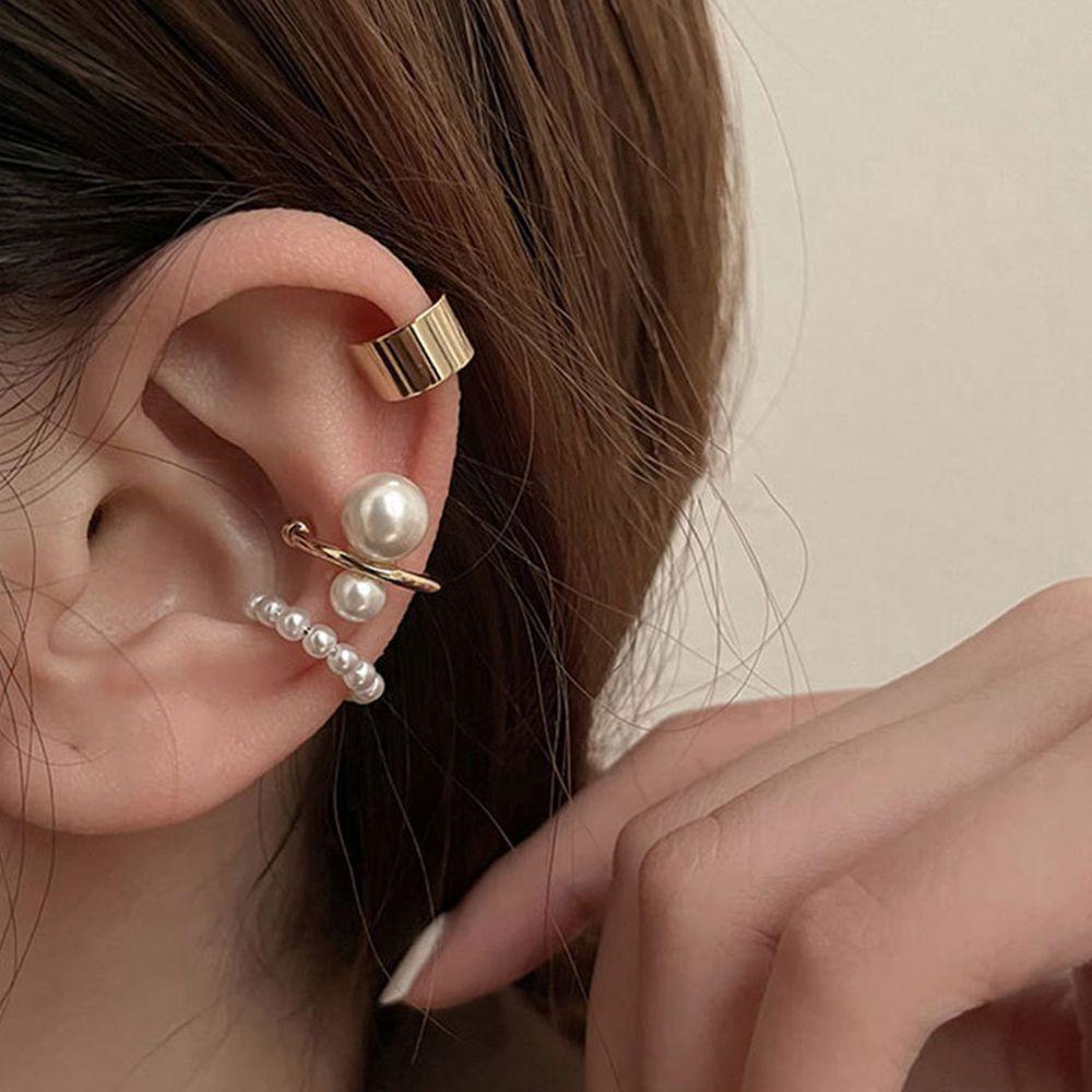 TOP Kupu-kupu Telinga Bungkus Fashion Wanita Rantai Panjang Perhiasan Anting Klip