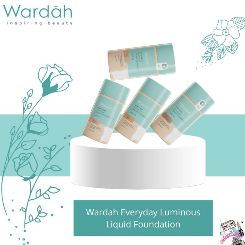 ☃Cutezz_Ching☃Wardah Everyday Luminous Liquid Foundation 40ml - fondation cair dengan hasil matte namun melembabka