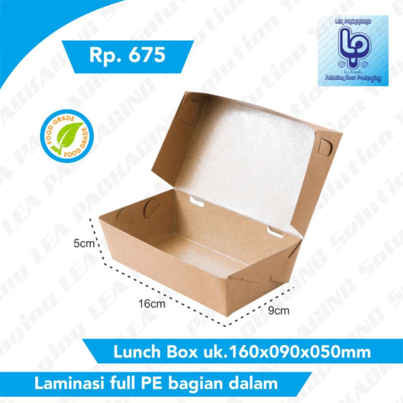 

Lunchbox M / Dus Kemasan / Kotak Nasi / Box Makanan / Murah / Catering Min 50pcs