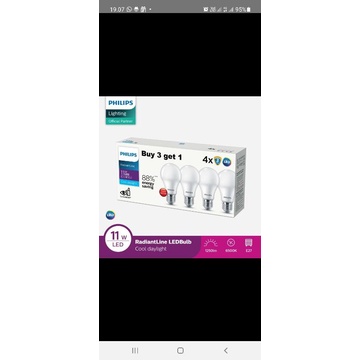 Philips led 11 watt multipack beli 3 gratis 1