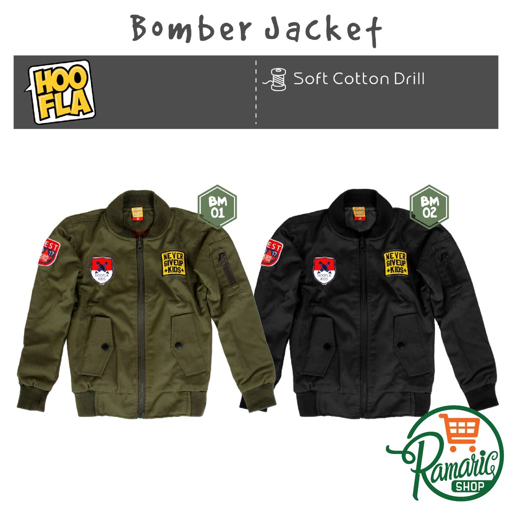 Jaket anak Bomber Army Cowok Cewek Distro Hoofla