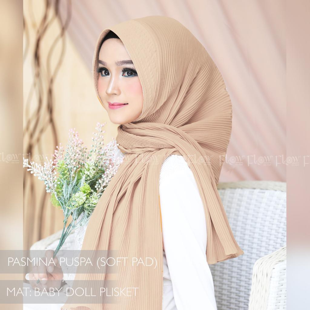 Pashmina Instan Puspa Ori Flow (New Pattern) (Mohon Baca Deskripsi)-7