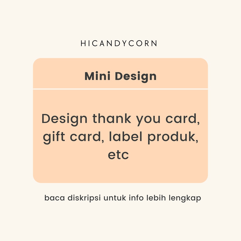 

Tambahan Custom Design Ukuran Kecil