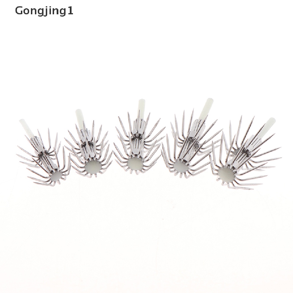 Gongjing1 10PCs Umpan Pancing Bentuk Cumi-Cumi Glow in The Dark Dengan Kail