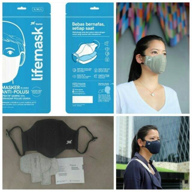 PROMO!! Tomo Lifemask / Refill Filter Anti-Polusi harga per 1 pack ( 1 pack isi 6 pcs )