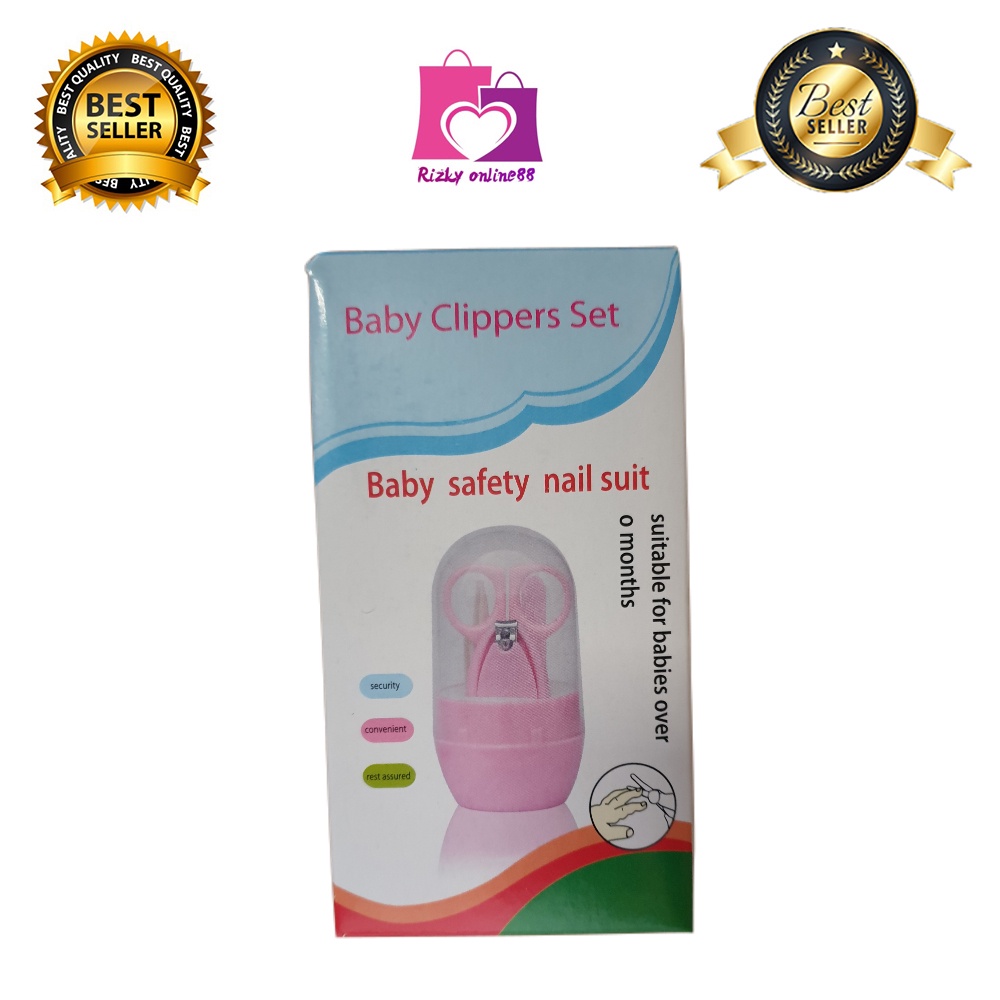 rizkyonline88 gunting kuku bayi nail clippers baby set Manicure set bayi kualitas