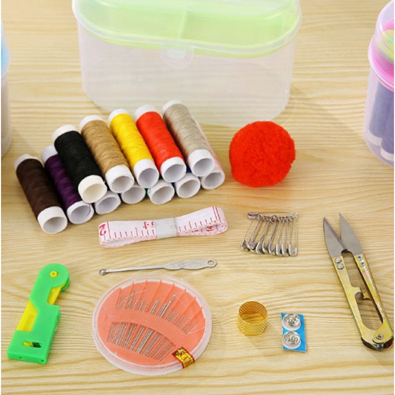 Alat Jahit Set mini box - Sewing tolkit - benang jarum gunting set
