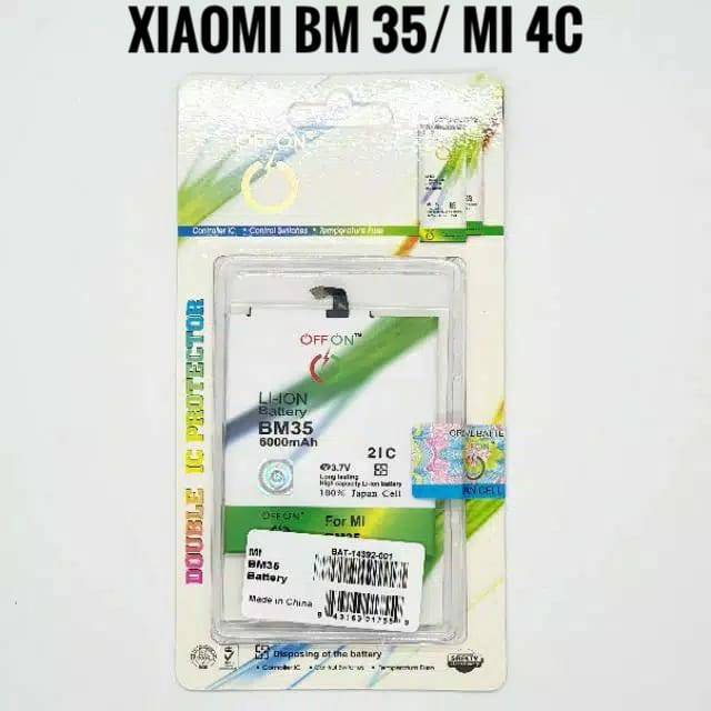 Baterai Batrai Batere Double Power OFFON Xiaomi BM35 Mi4C Batre Xiaomi BM 35 Mi 4C