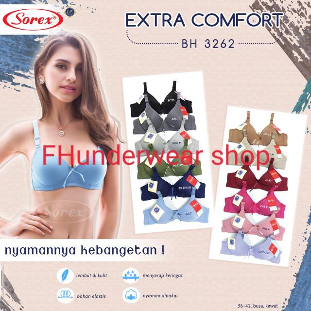 beha / bra sorex 1 lusin 3262 ( seri ukuran, bisa 2 warna)