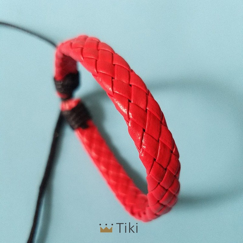 Gelang Pria Tenun Tangan Kulit Bangle Perhiasan Yang Dapat Disesuaikan | TiKi-4