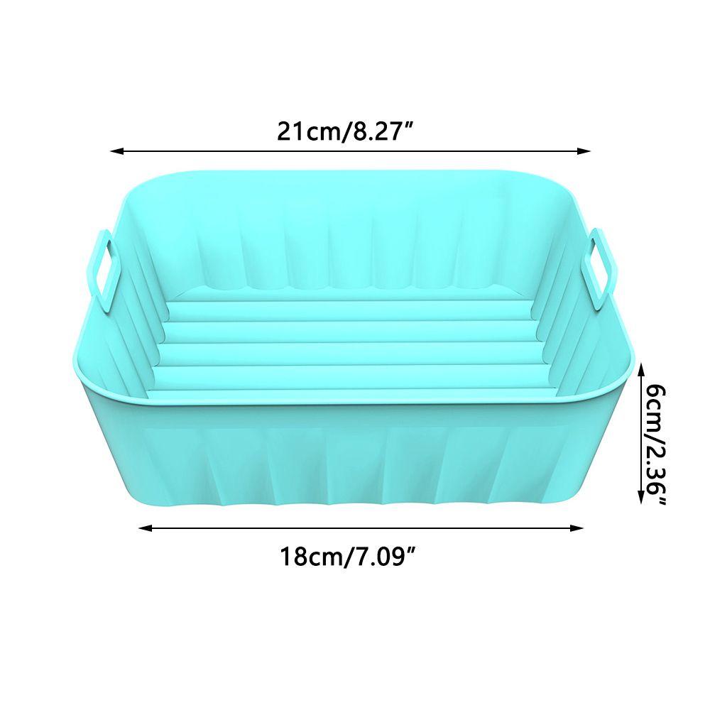 Solighter Square Silicone Pot Grill Pot Tray Reusable Pizza Plate AirFryer Aksesoris Baking Basket