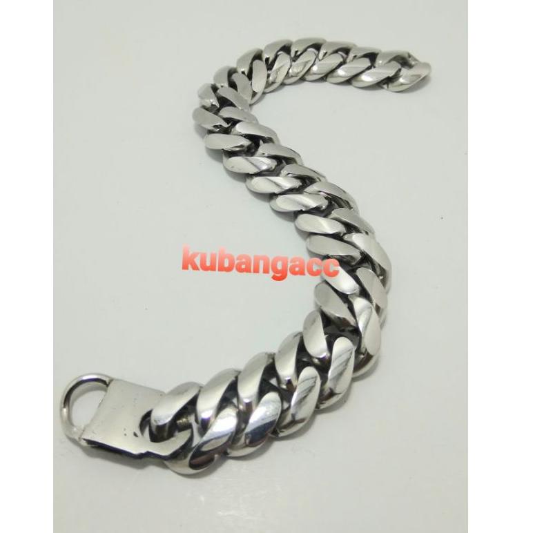 Gelang Monel. Gelang Rantai Baja Putih Besar Gelang Pria Gelang Rantai Monel Anti Karat Selamanya "R