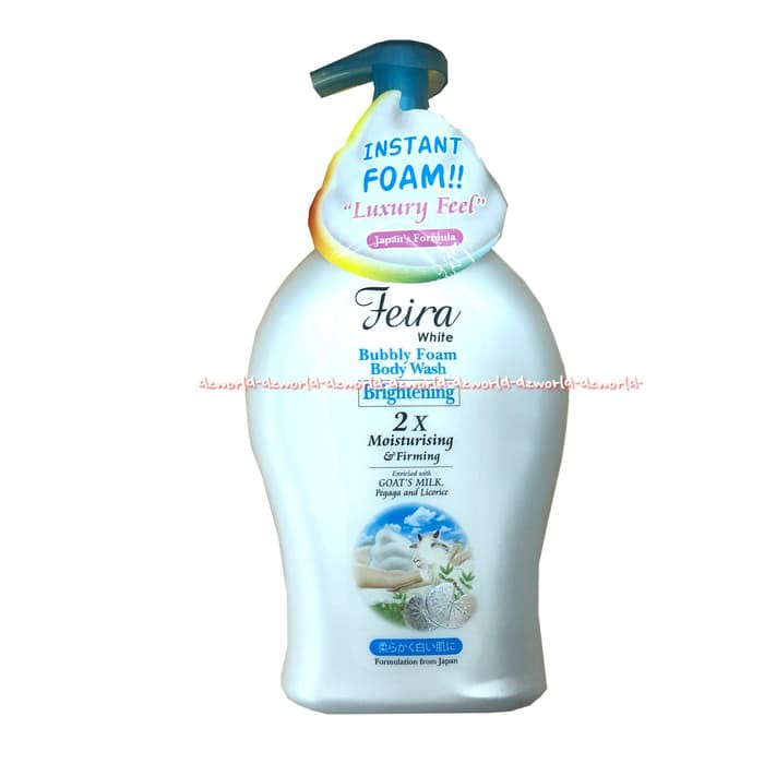 dzw330 Feira White Bubble Foam Body Wash Instant Foam Sabun Mandi 800ml