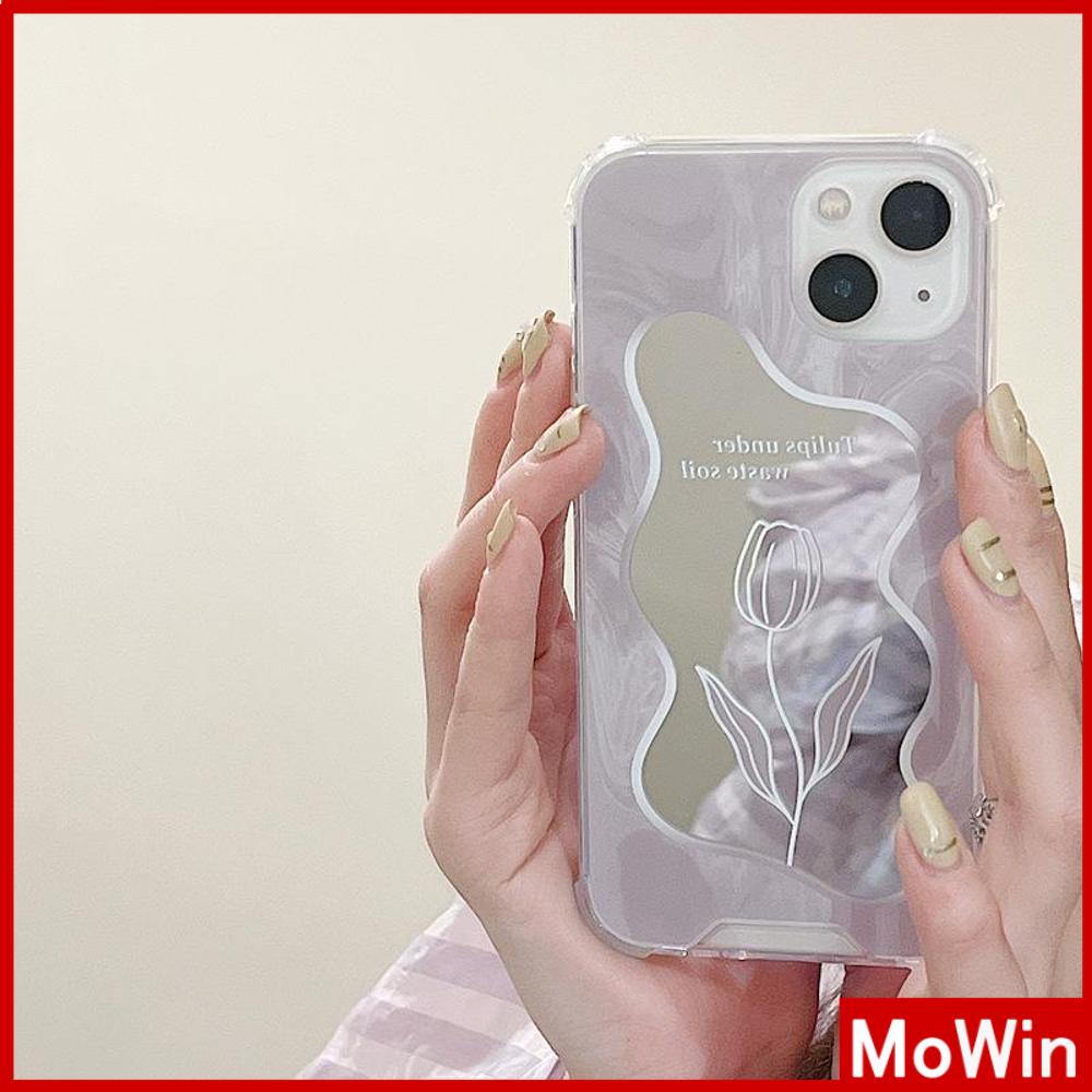 iPhone Case Acrylic Mirror Airbag Shockproof Protection Camera Cute Marble Flower Compatible For iPhone 11 iPhone 13 Pro Max iPhone 12 Pro Max iPhone 7 Plus iPhone x xr xs max