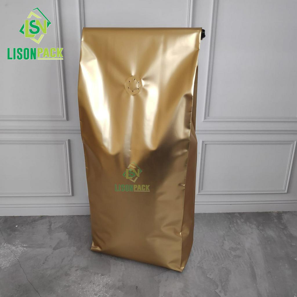 Kemasan Kopi Gusset Center Seal 1kg - Gold