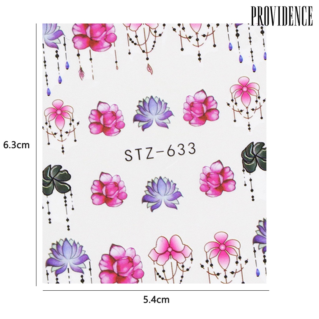 Providence Nail Sticker Flower Water Transfer Black Necklaces Jewelry Nail Decal for Professional Salon