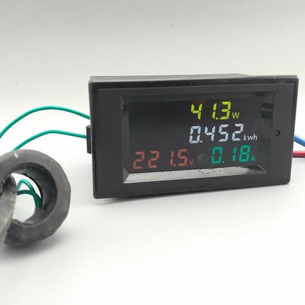4 Color Digital Volt, Ampere, Watt, Energy Meter LED Display Panel
