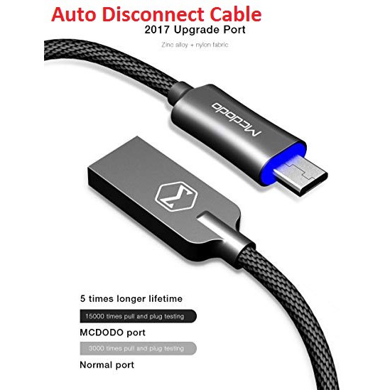 Mcdodo Micro USB Auto Disconnect Data Cable CA-289 1M Original 100%