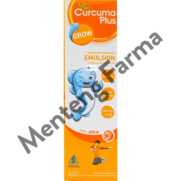 Curcuma Plus Grow Emulsion Rasa Jeruk 200 mL - Suplemen Kesehatan Anak