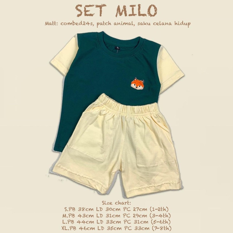 Setelan Anak Milo Unisex Original Pineapple Kaos Anak Super Premium Terlaris Termurah Best Seller