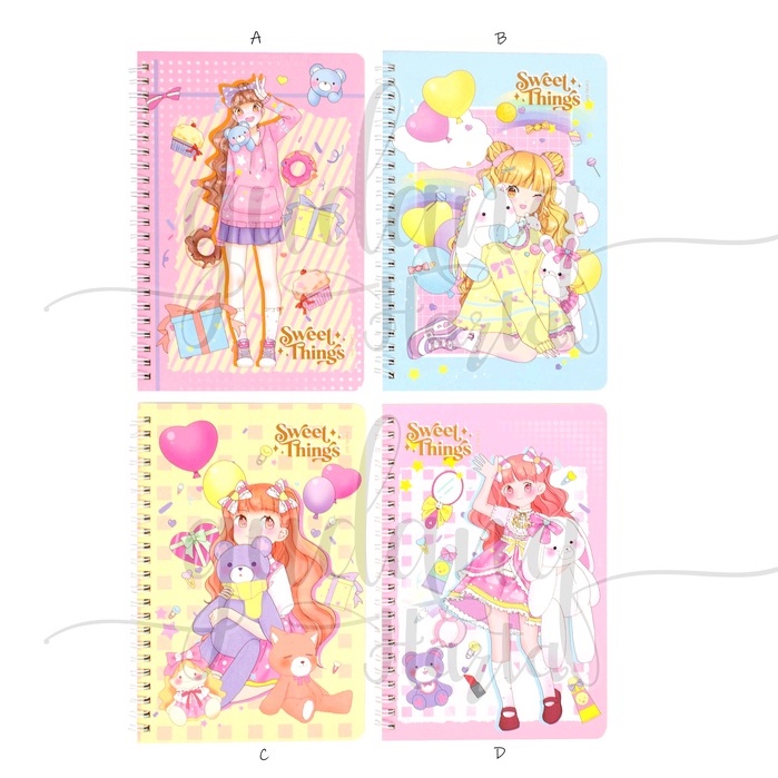 Notebook A5 Spiral Sweet Girls Attack Buku Tulis Motif Girl Lucu GH 308149