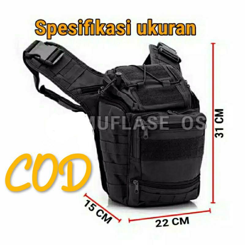 COD TAS SELEMPANG BESAR 803 ARMY WARNA HITAM. TERMURAH