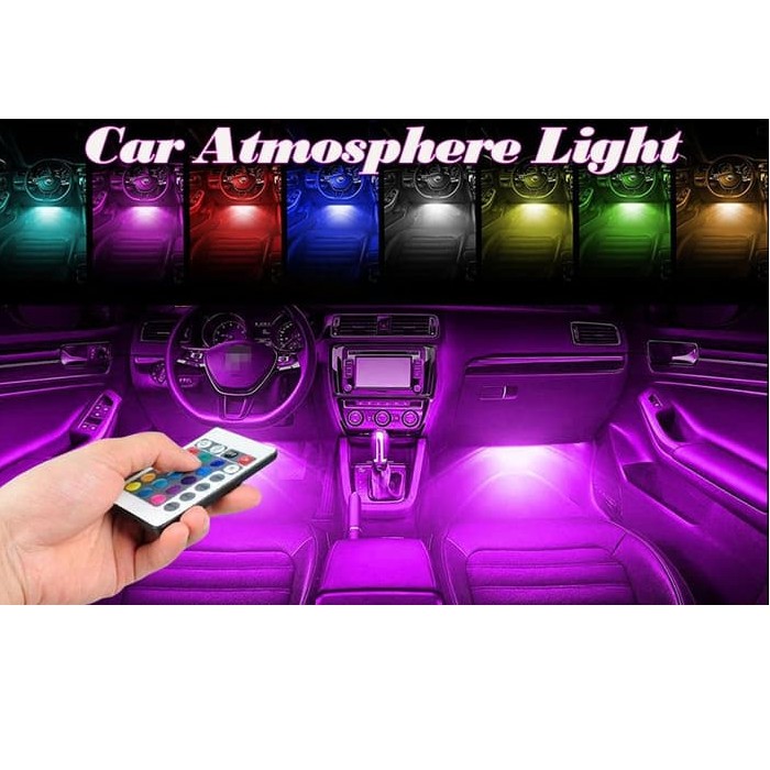 Lampu Dashboard Kolong Kabin Jok Mobil LED 5050 RGB Remote Controller